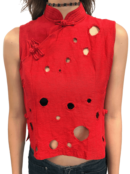 polka dot top - (03)0