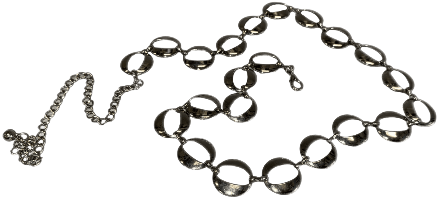 silver chain belt - (03)0