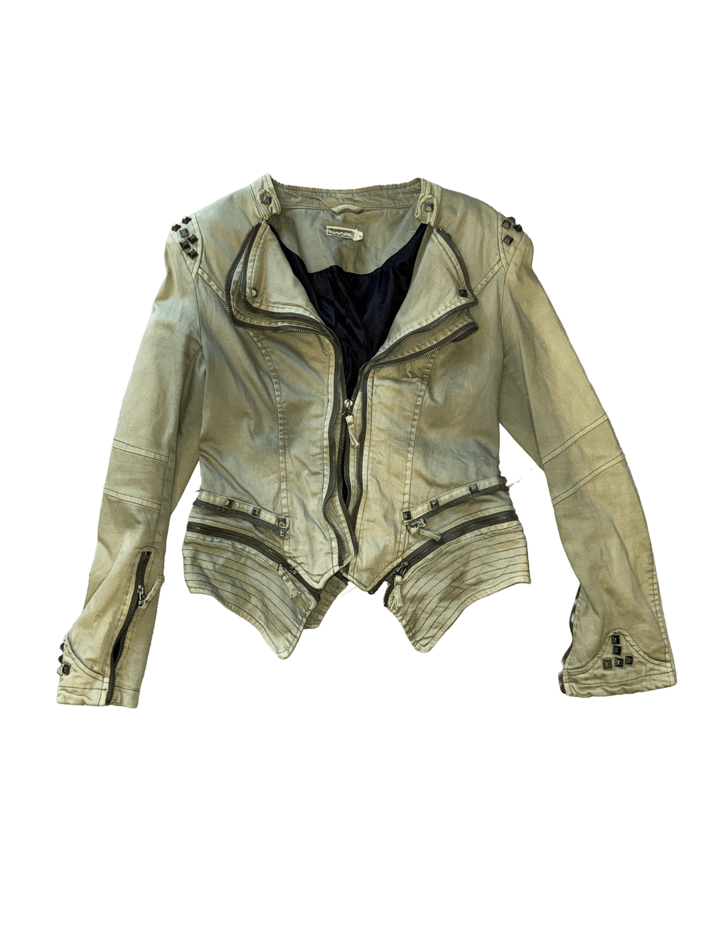 studs layered jacket - (03)0