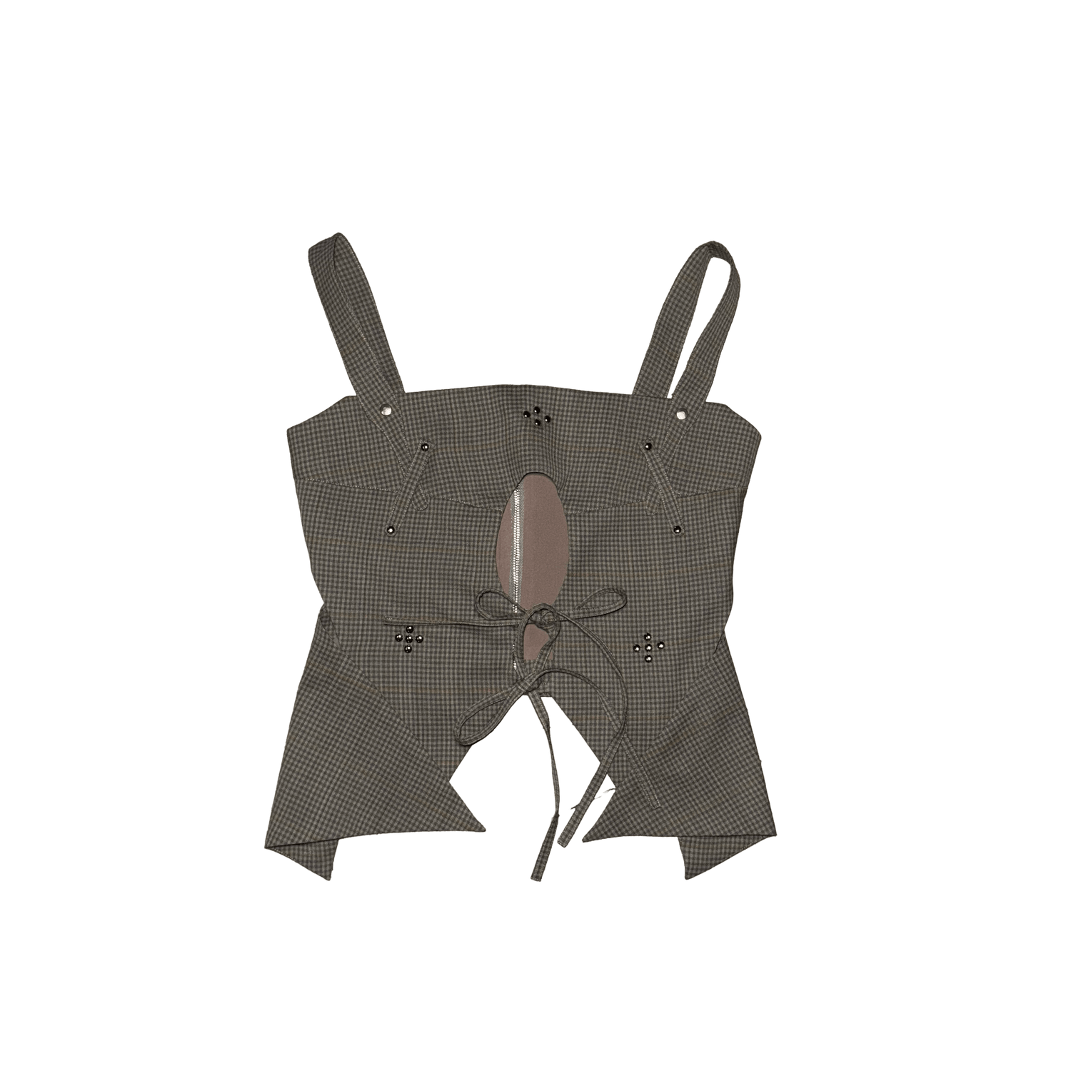 checkered vest - (03)0