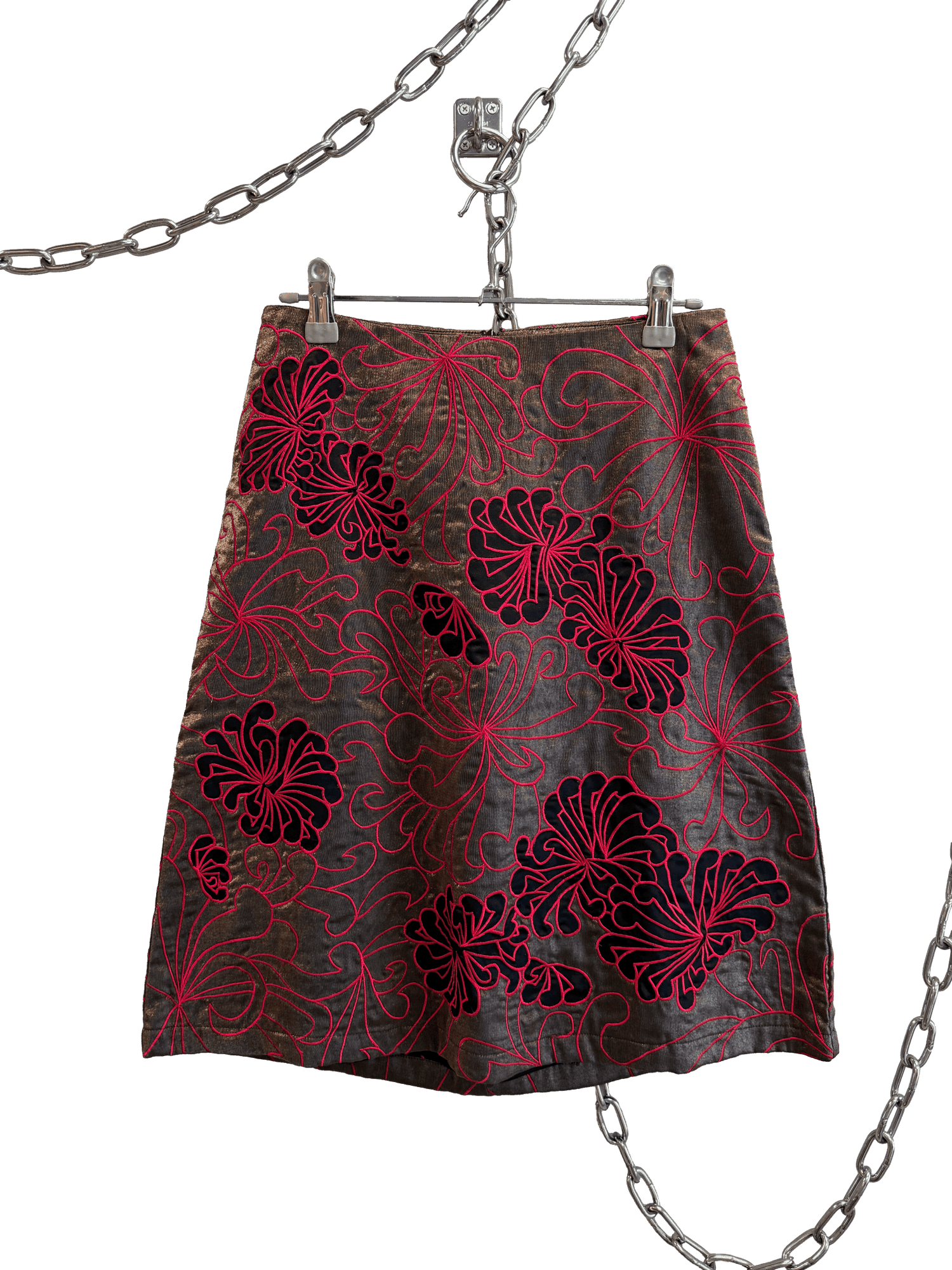 french connection embroidered skirt - (03)0