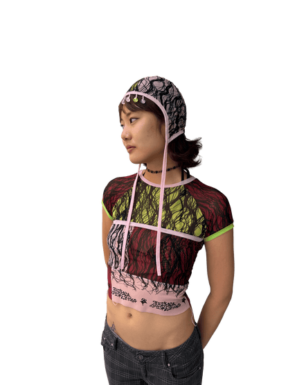 hair print shirt - (03)0