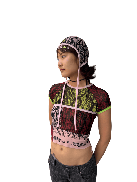 hair print shirt - (03)0