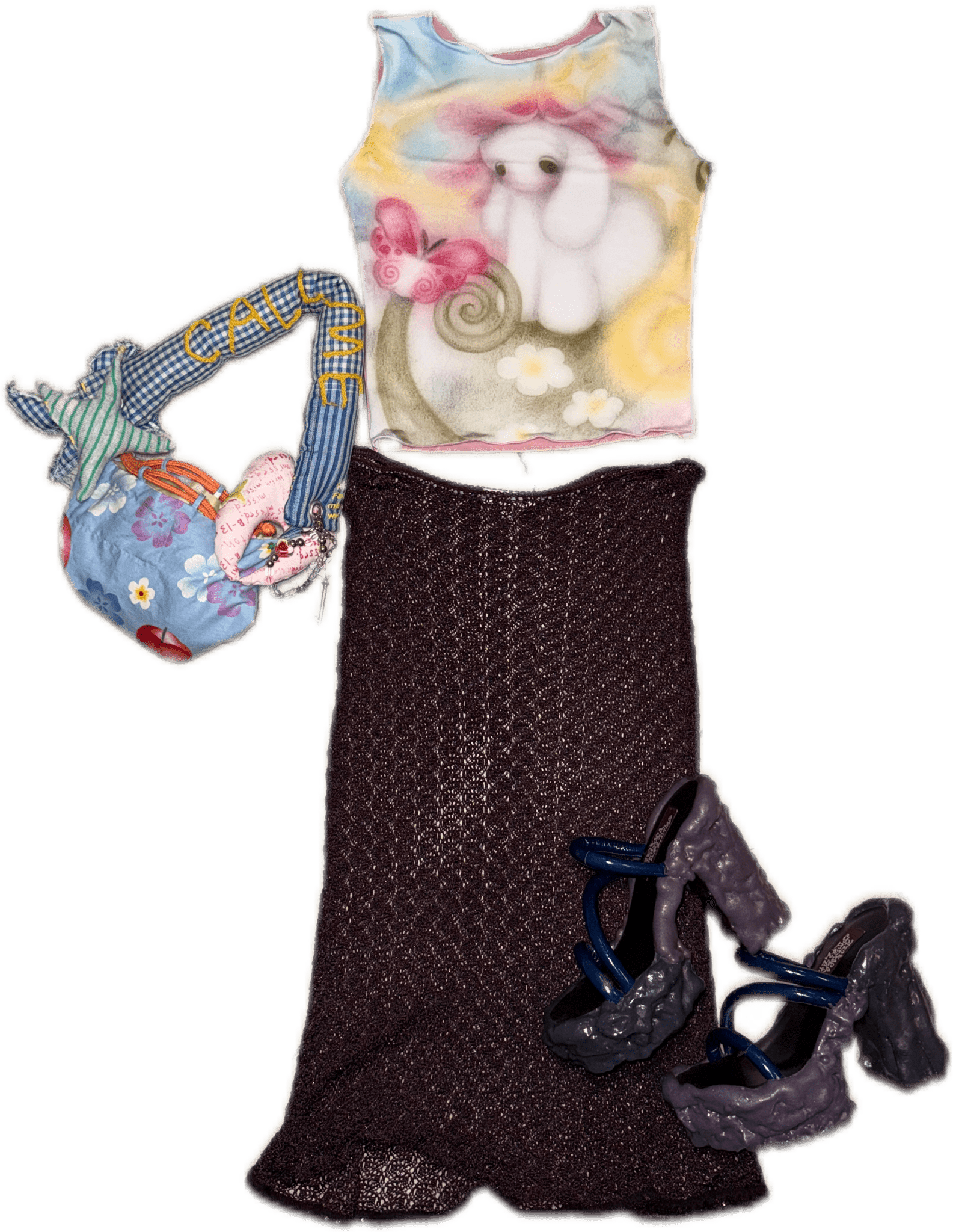 kookai mesh skirt - (03)0