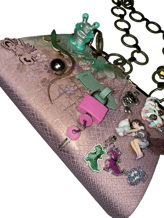 lucky color bag green - purple - (03)0