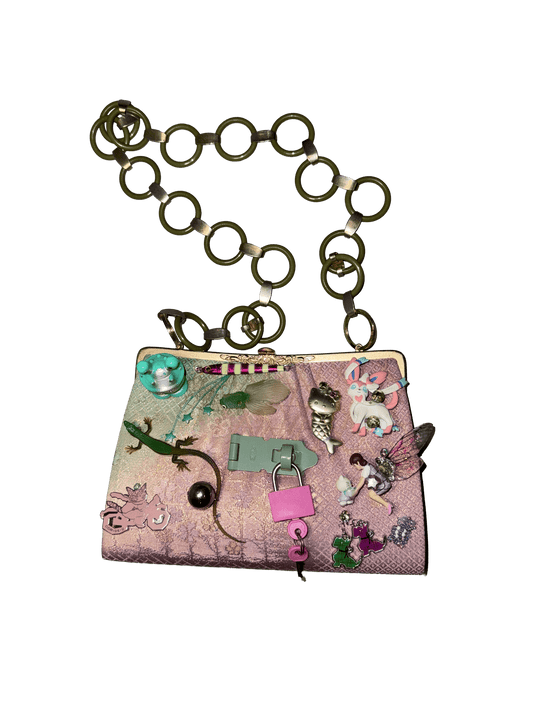 lucky color bag green - purple - (03)0