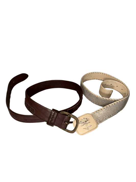 marithé + françois girbaud chain mail leather belt - (03)0