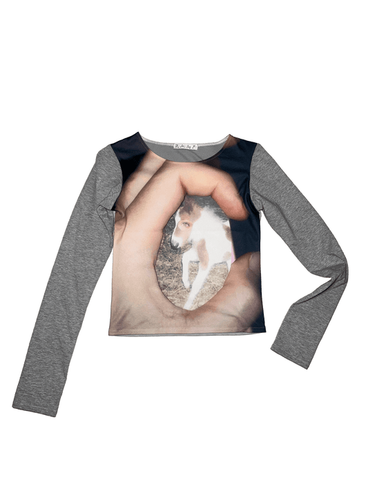 ok print long sleeve top - (03)0