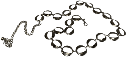 silver chain belt - (03)0